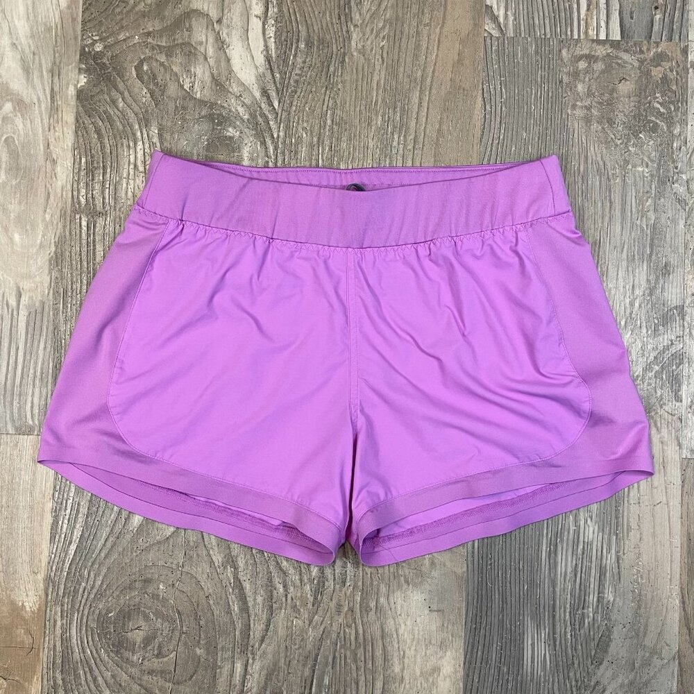 Athleta Go The Distance Shorts Medium Running Athletic Purple Thistle Pull On